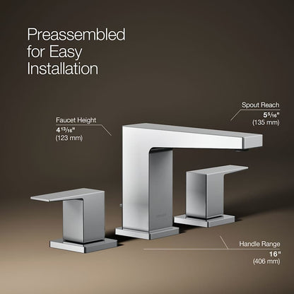 Honesty 1.2 GPM Widespread Bathroom Faucet with Pop-Up Drain Assembly