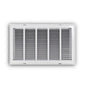 Stamped Fixed Hinge Face Return Filter Grille, 25 x 14 in, 1/2 in Spacing, 1 in Filter, Steel, White