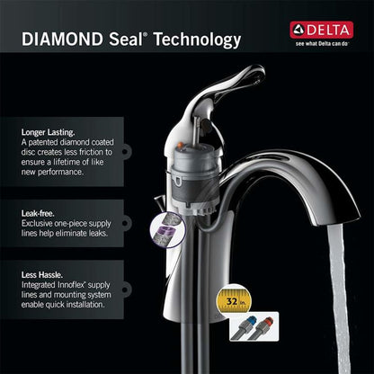 Ara 1.2 GPM Widespread Waterfall Bathroom Faucet - Includes Metal Pop-Up Drain Assembly