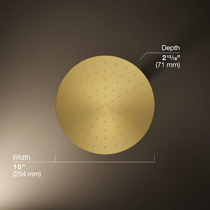 Contemporary Round 10" Single Function 1.75 GPM Rainhead with MasterClean Sprayface and Katalyst Air-Induction Technology