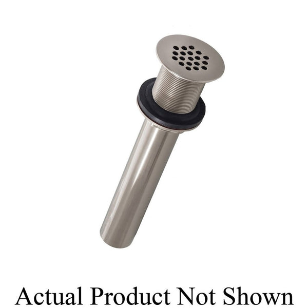 Two-Piece Plug Without Overflow Holes, Brushed Nickel