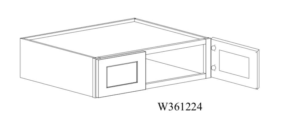 Wall Refrigerator Cabinet - 36"W x 21"H x 24"D