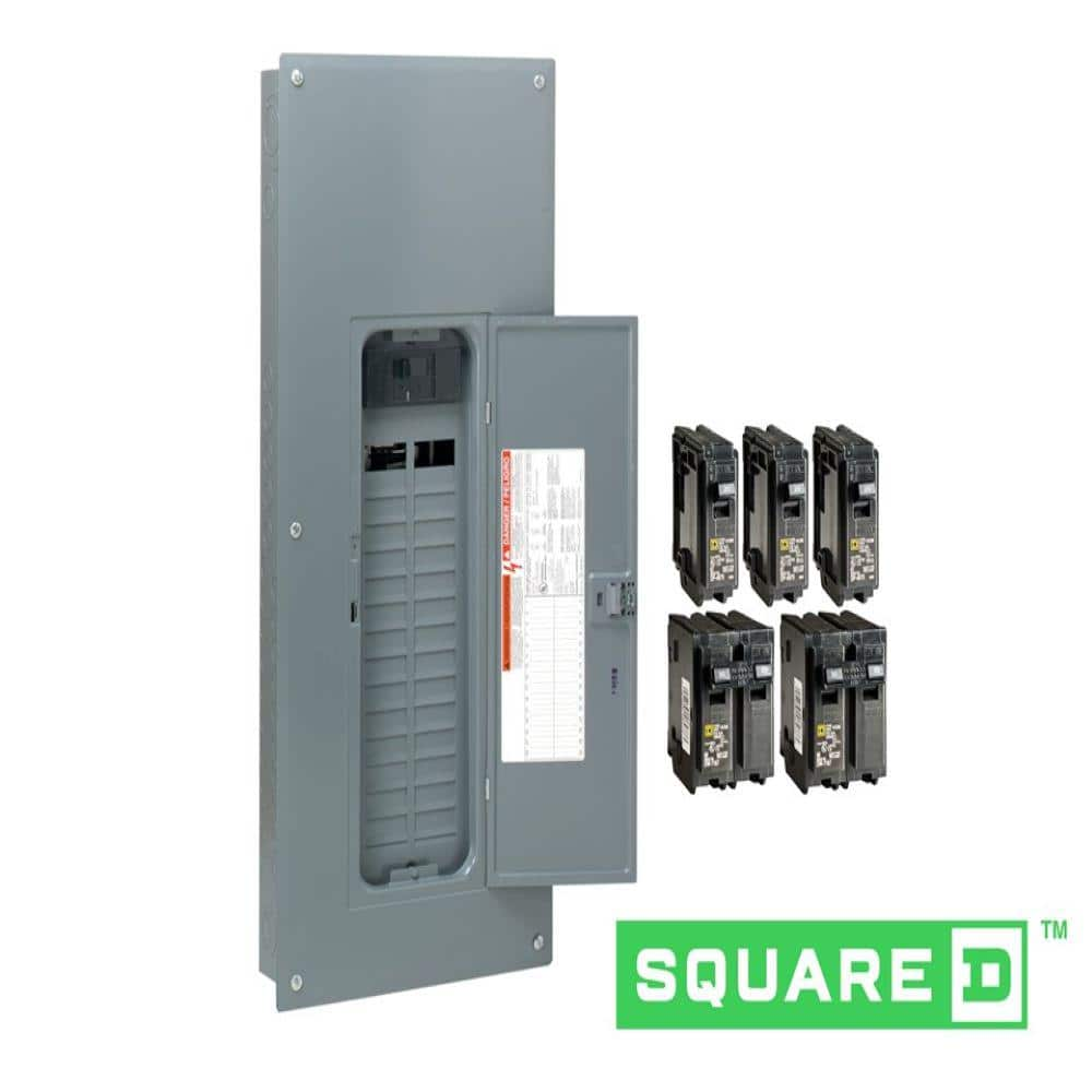 Homeline 200 Amp 30-Space 60-Circuit Indoor Main Breaker Plug-On Neutral Load Center with Cover(HOM3060M200PCVP)