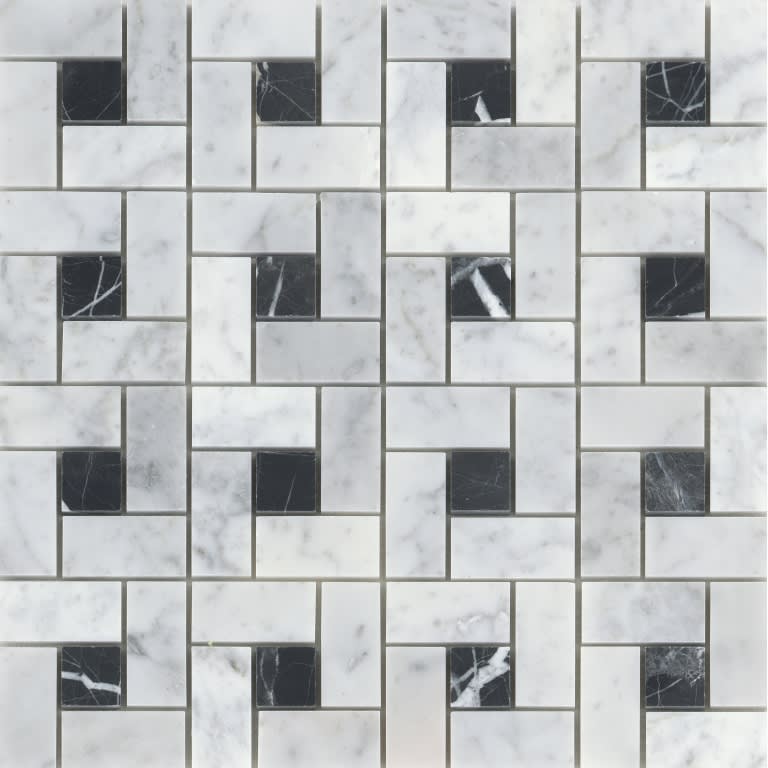 MARBLE BI GIOIA/BK PW HN 12X12