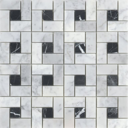 MARBLE BI GIOIA/BK PW HN 12X12