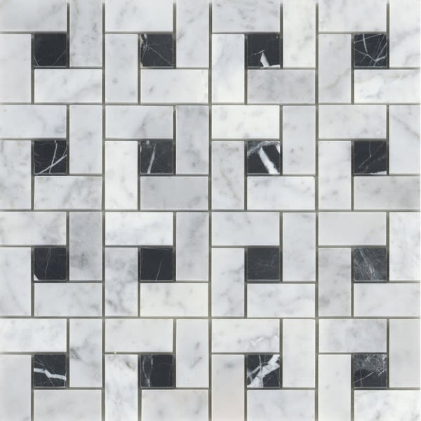 MARBLE BI GIOIA/BK PW HN 12X12