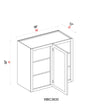 Wall Blind Corner Cabinet - 36"W x 30"H x 12"D