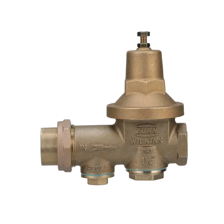 Pressure Reducing Valve, 1-1/4 in, Union FNPT x FNPT, Bronze