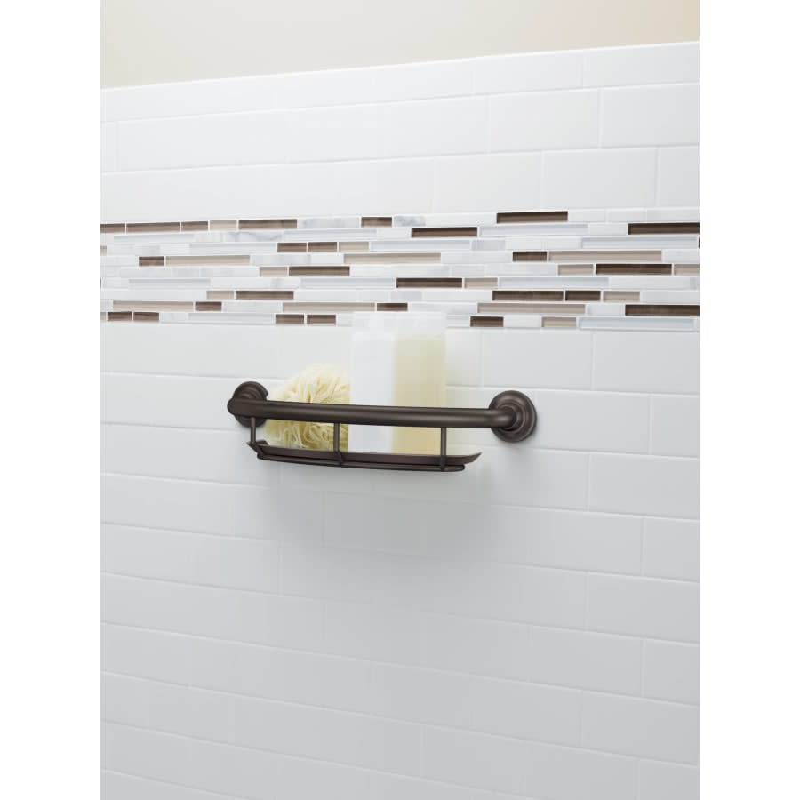 16" x 1" Grab Bar with Integrated Shelf from the Home Care Collection