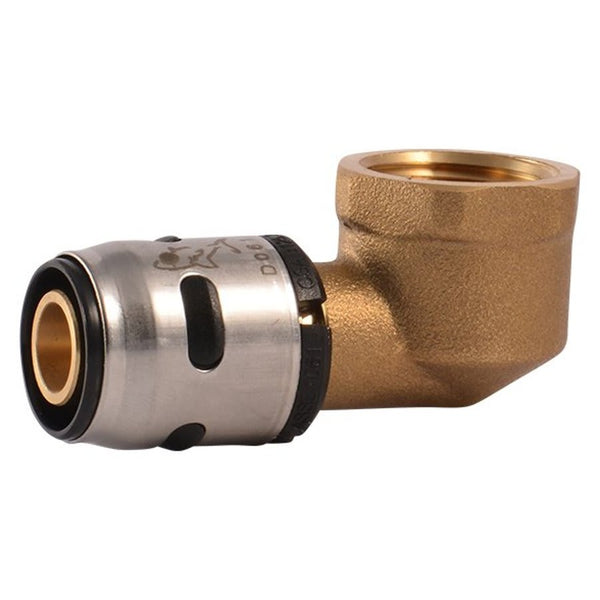 90 deg Elbow, 1/2 in, Push x FNPT, Plastic