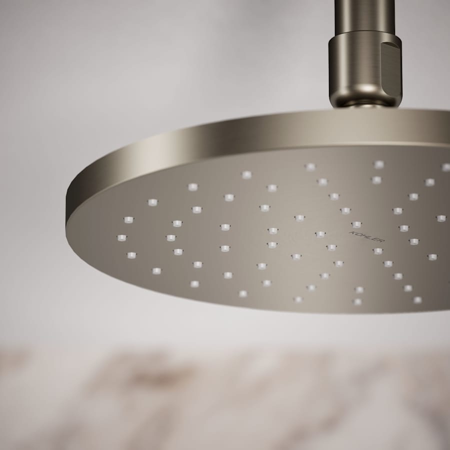 Contemporary Round 8" Single Function 2.5 GPM Rainhead with MasterClean Sprayface and Katalyst Air-Induction Technology