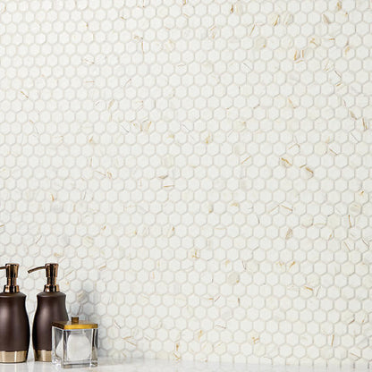 Uptown Glass Posh Spritzer Hexagon 1X1 Matte