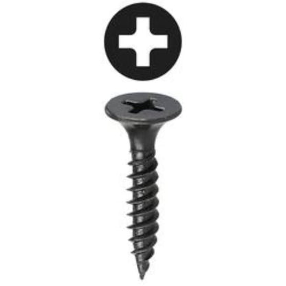 Drywall Screw, #6, 1 in L, Phillips Drive, Plain