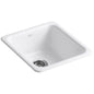 Iron/Tones 17" Undermount Single Basin Enameled Cast Iron Bar Sink