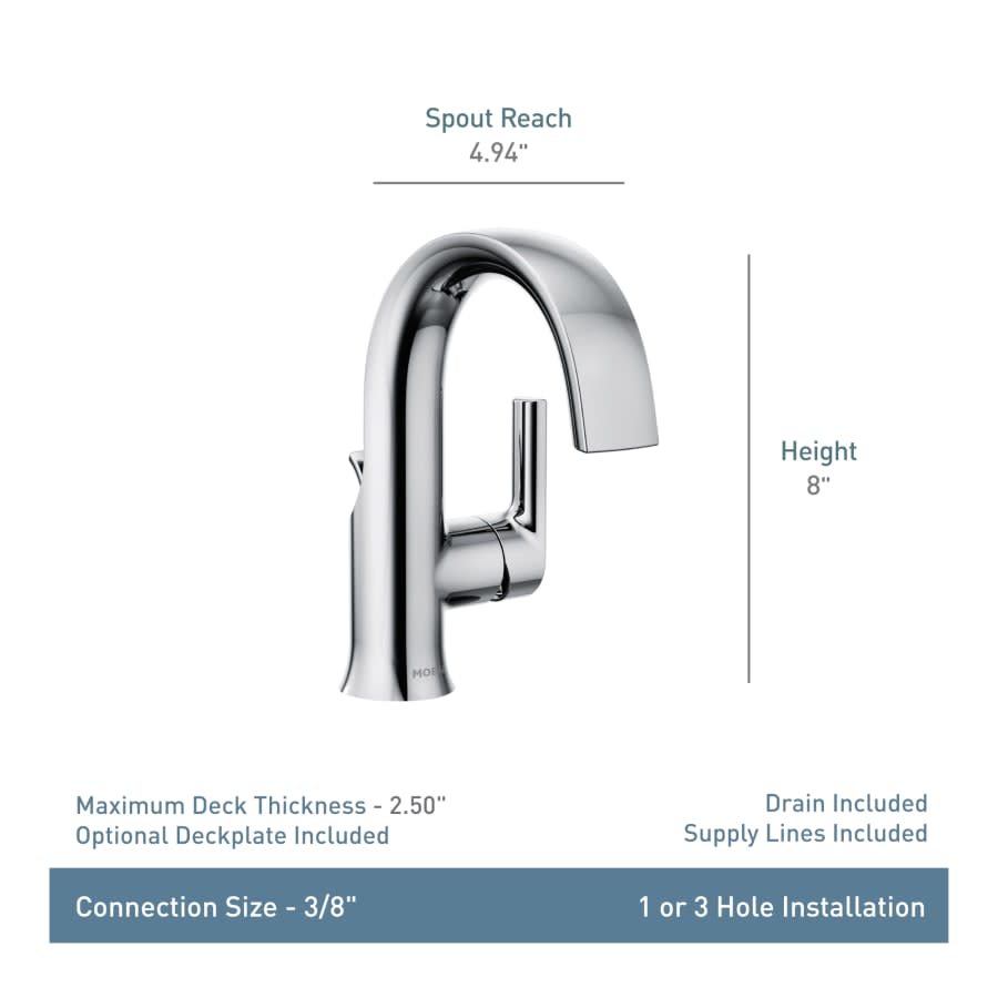 Doux 1.2 GPM Single Hole Bathroom Faucet with Pop-Up Drain Assembly