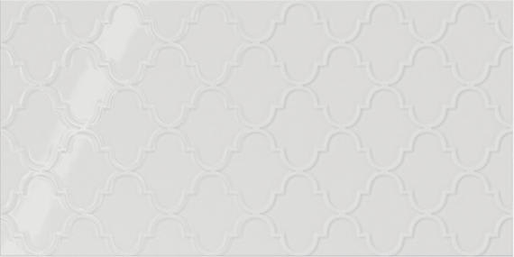 Showscape Stylish White Rectangle, Square Lattice 12X24 Textured