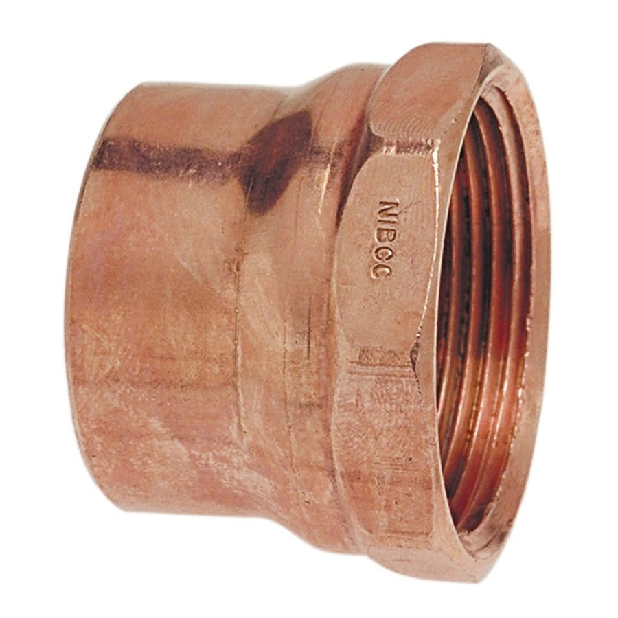 DWV Female Adapter, 2 in, C x FNPT, Copper
