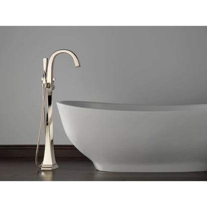 Virage Floor Mounted Tub Filler with Hand Shower - Less Valve