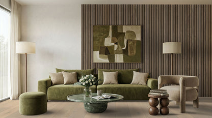 ACOUSTIC WOOD SLAT PANEL TAWNY  REEDED