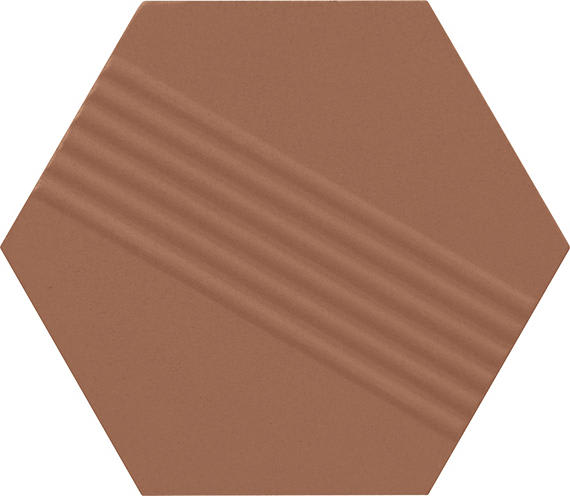 Rhyme and Reason Warm Terracotta Hexagon 4X4 Matte