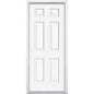 32 in. x 80 in. Premium 6-Panel Right-Hand Inswing Primed Steel Prehung Front Exterior Door with Brickmold