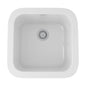 Allia Single Bowl Bar Sink, Top/Under Mount, 17-7/8 x 17-7/8 in, 8-1/4 in Bowl Depth, Fireclay, White