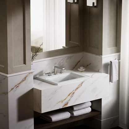 Memoirs Stately 17" Drop In Bathroom Sink with 3 Holes Drilled and Overflow
