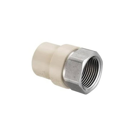 Female Adapter, 3/4 in, Socket x Stainless Steel FNPT, SCH 40/STD, CPVC