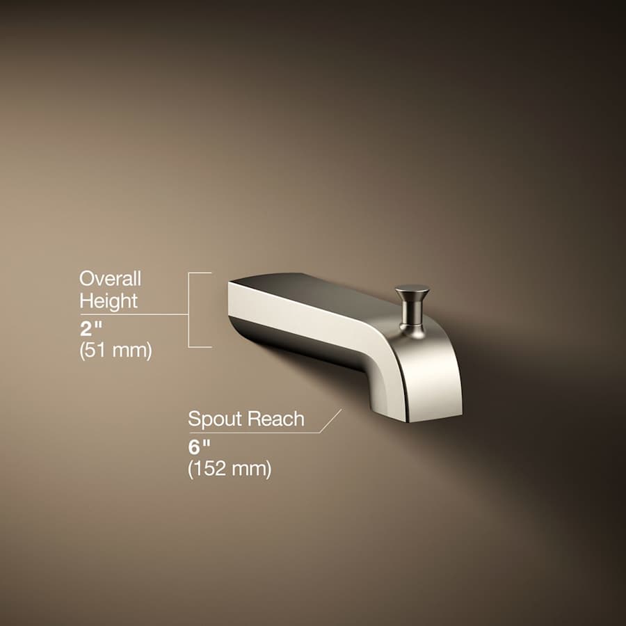 Pitch 6" Integrated Diverter Tub Spout