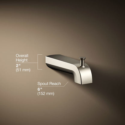 Pitch 6" Integrated Diverter Tub Spout
