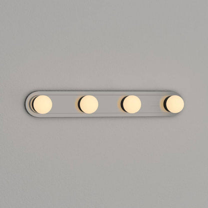 Hampton Bay Midford 24 in. 4-Light Brushed Nickel LED Vanity Light Bar with Frosted Shade