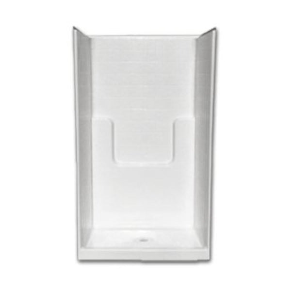 Shower Stall, Fiberglass, White