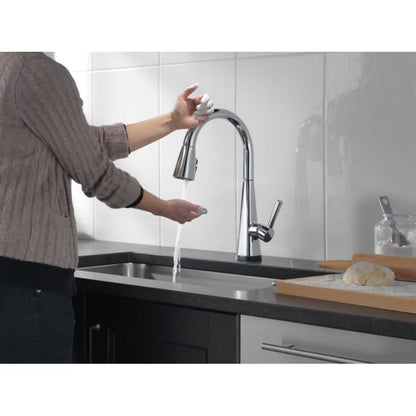 Lenta Pull-Down Kitchen Faucet with On/Off Touch Activation, Magnetic Docking Spray Head, ShieldSpray and Touch2O