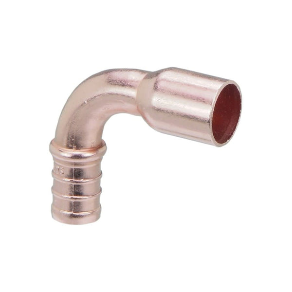 PureFlow® 90 deg Elbow, 1/2 in, Crimp PEX x Fitting, Copper