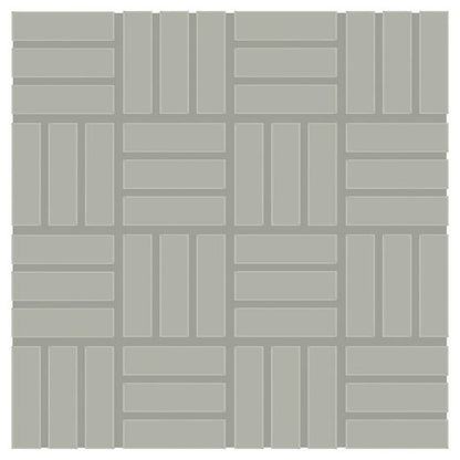 Color Wheel Mosaic Matte Desert Gray Herringbone 1X3 Matte