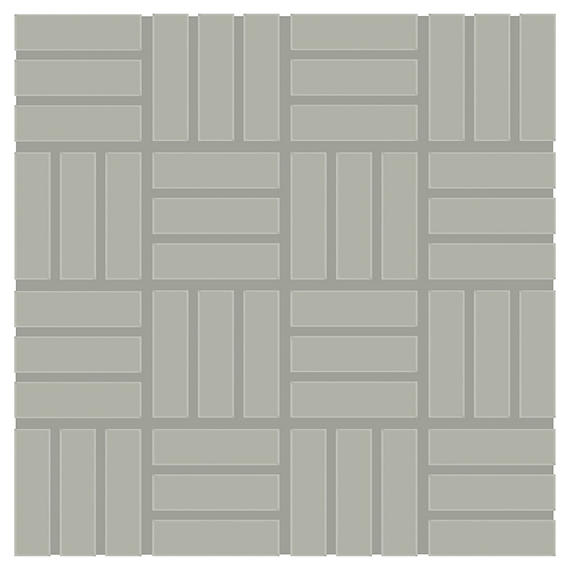 Color Wheel Mosaic Matte Desert Gray Straight Joint 2X2 Matte