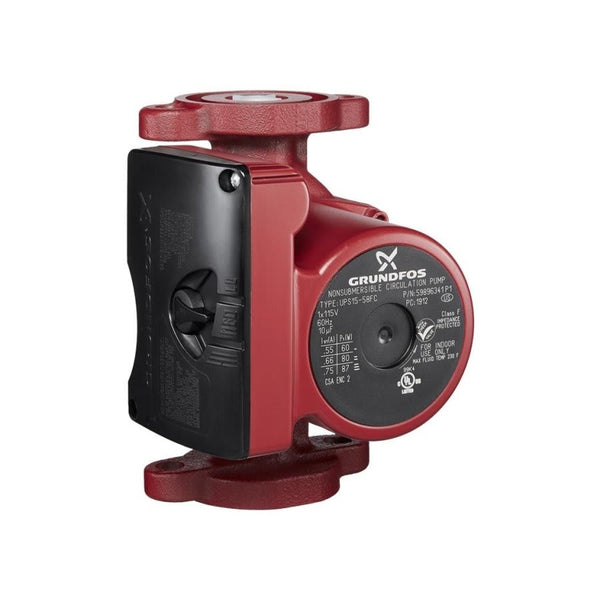 UPS 3-Speed Inline Pump, 1/25 hp, 120 VAC, 1 ph, ODP, Cast Iron