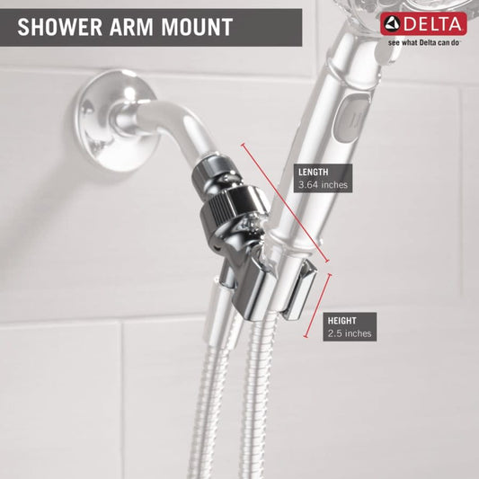 Adjustable Shower Arm Mount with Hand Shower Cradle