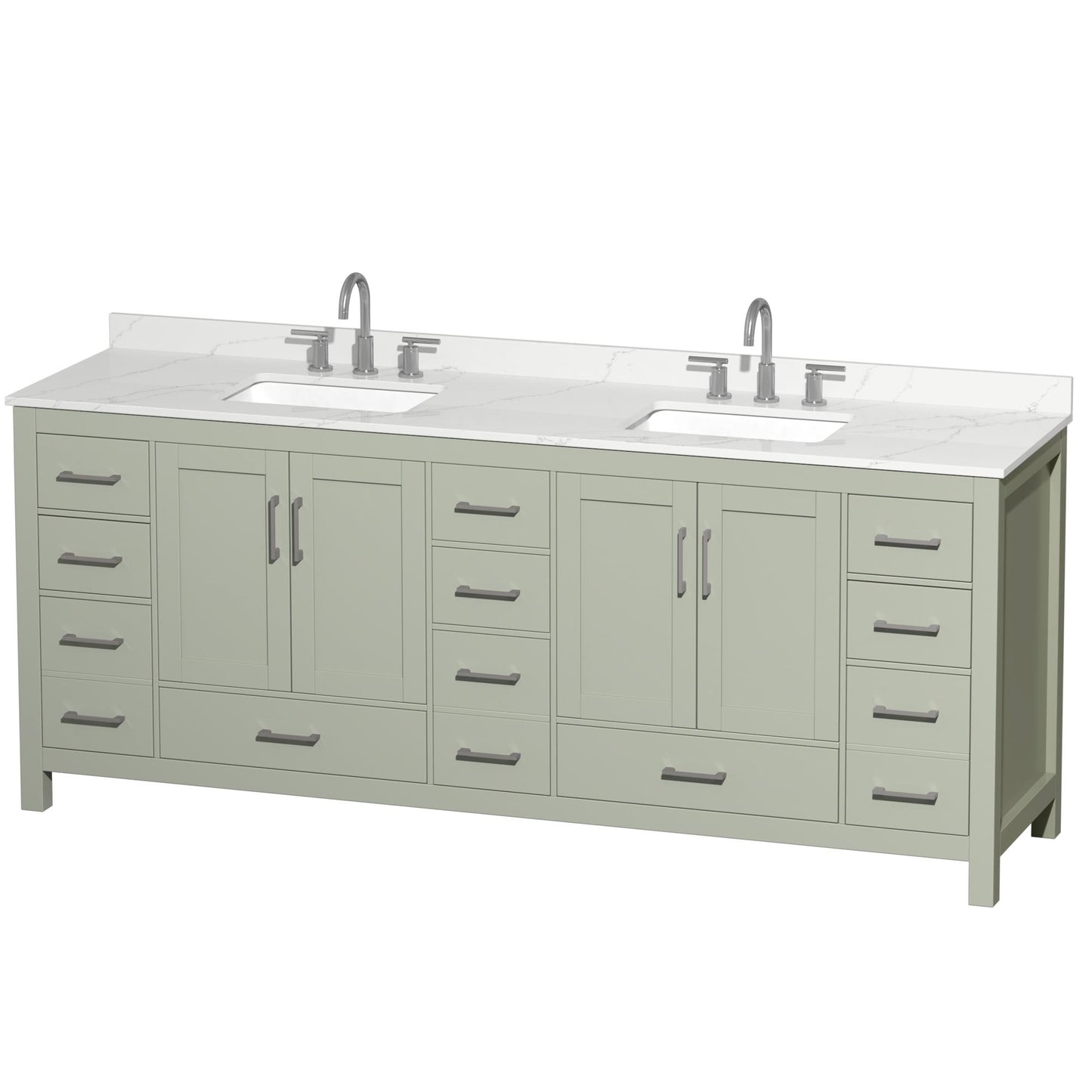 Sheffield Double Bathroom Vanity - 84W x 35H x 22D