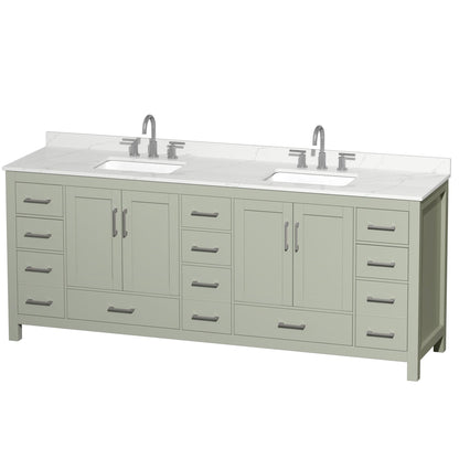 Sheffield Double Bathroom Vanity - 84W x 35H x 22D