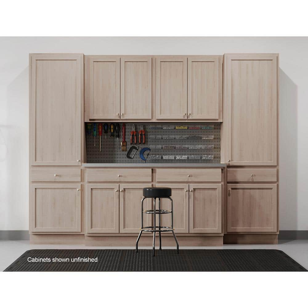 30 in. W x 24 in. D x 34.5 in. H Assembled Sink Base Kitchen Cabinet in Unfinished with Recessed Panel