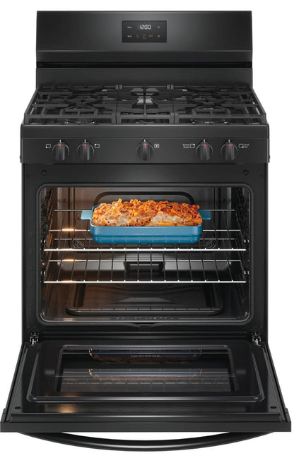 Frigidaire 30 in. 5.0 cu. ft. 5-Burner Gas Range with Manual Clean in Black