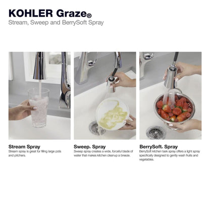 Graze 1.5 GPM Single Hole Pull Down Kitchen Faucet