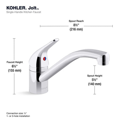 Jolt 1.5 GPM Single Hole Kitchen Faucet - Includes Escutcheon