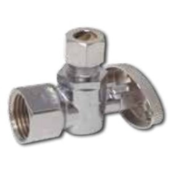 Multi Turn Angle Stop, 1/2 x 3/8 in, FNPT x Comp, Chrome