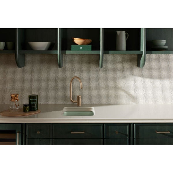 Iron/Tones 17" Undermount Single Basin Enameled Cast Iron Bar Sink