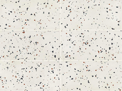 Color Story Floor Designer White Speckle Rectangle 6X24 Matte