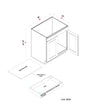 ADA Sink Base - 36"W x 34- 1/2"H x 24"D