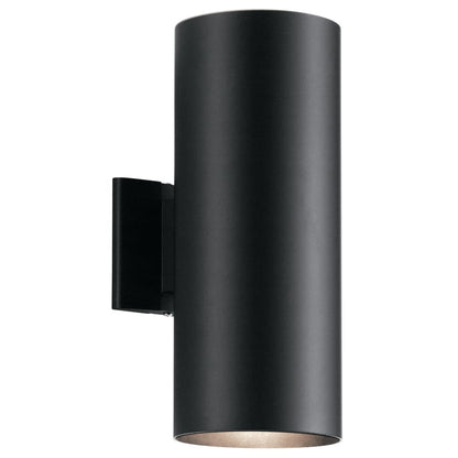 Cylinder 2 Light 15" Tall Outdoor Wall Sconce