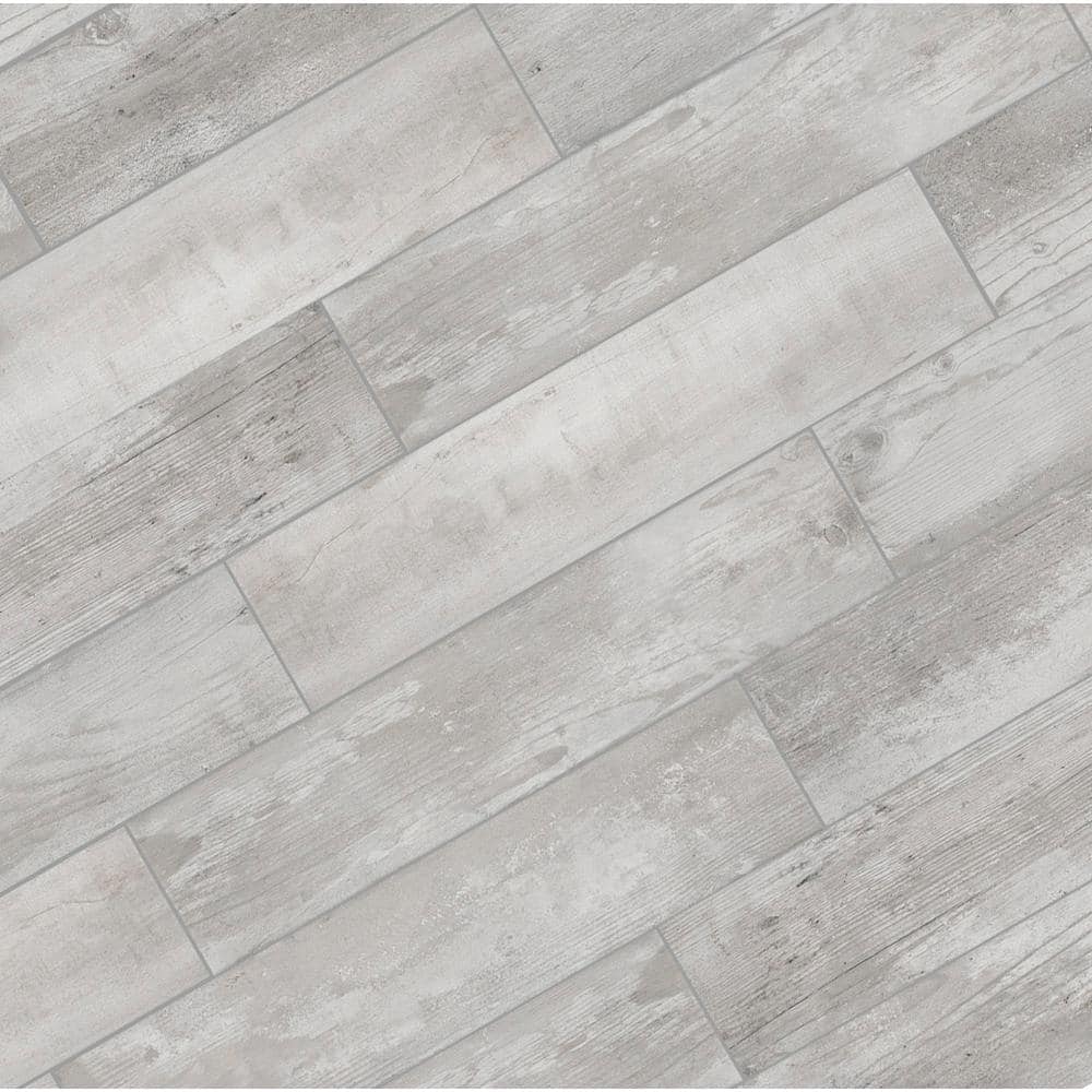 Alaskan Powder Light Gray 8 in. x 36 in. Matte Porcelain Floor and Wall Tile (13.6 sq. ft./Case)